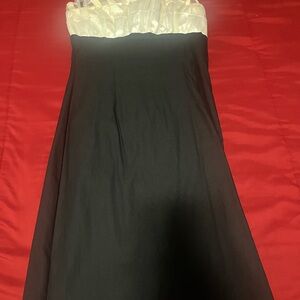 Black and white slim fit dress